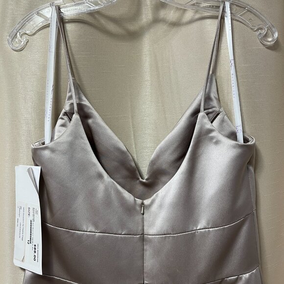 Hailey Paige Occasions Silver Bridesmaid/Event Dress Size 12 Never Worn - Picture 6 of 8